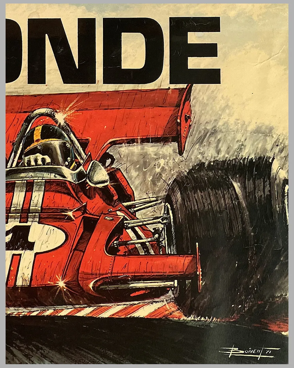 1971 Grand Prix of France original and official poster by Boivent