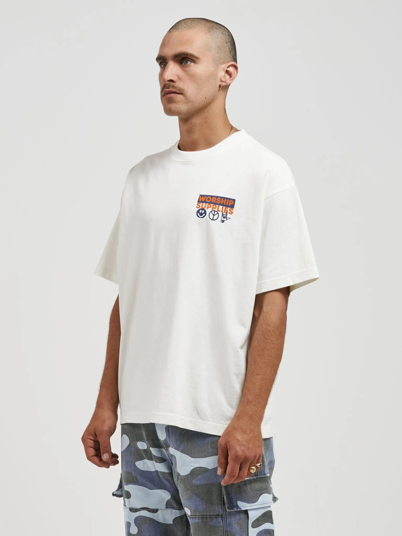 All Bark Oversize Tee - Bone