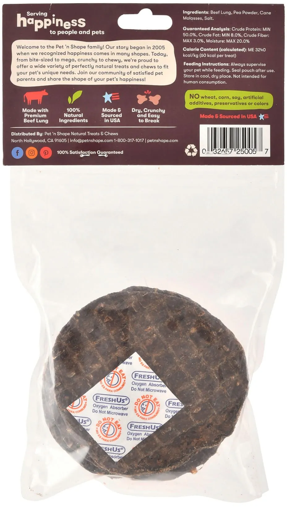 American Patties Premium Beef Lung Dog Treats