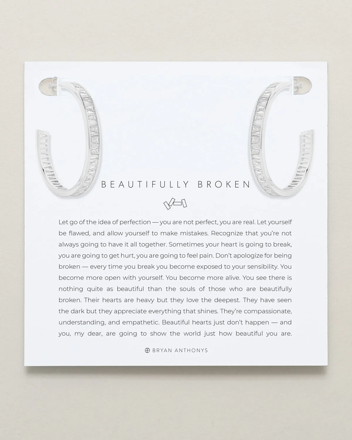 Beautifully Broken Baguette Maxi Hoop Earrings