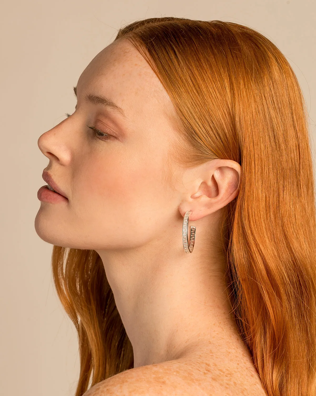 Beautifully Broken Baguette Maxi Hoop Earrings