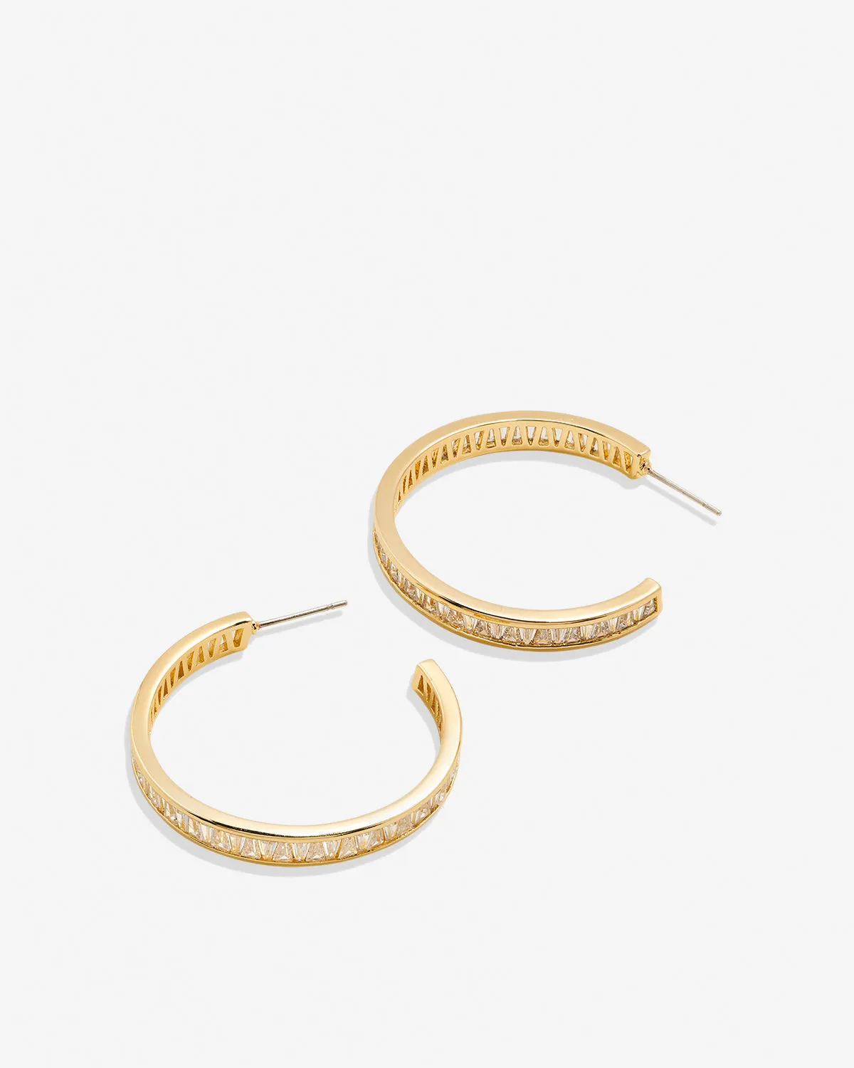 Beautifully Broken Baguette Maxi Hoop Earrings