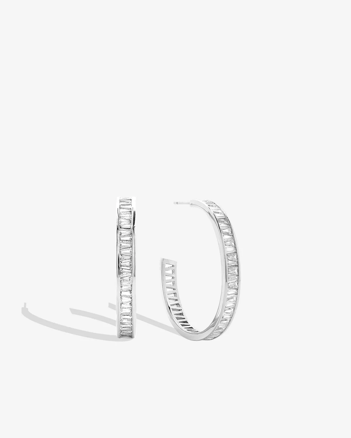 Beautifully Broken Baguette Maxi Hoop Earrings