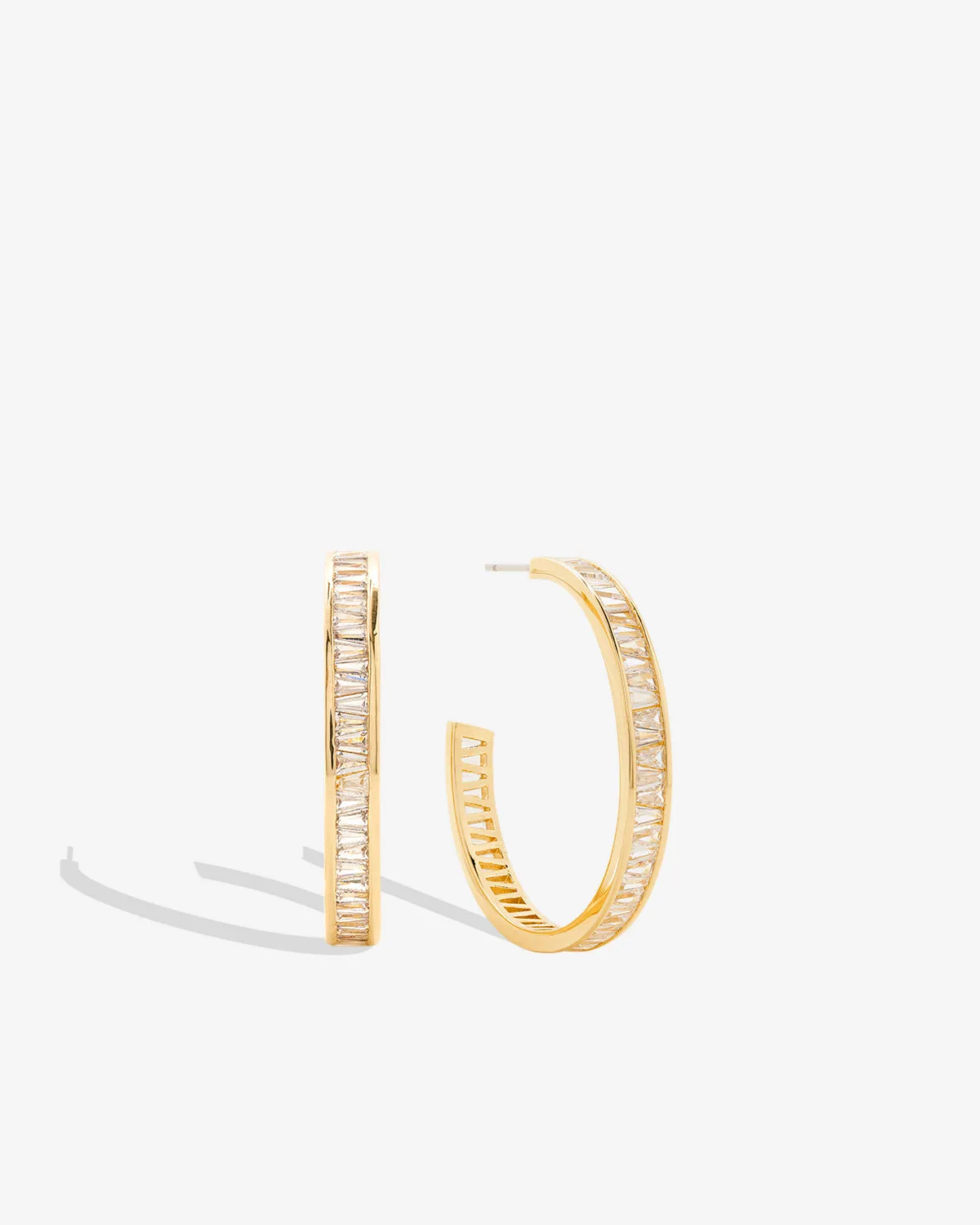 Beautifully Broken Baguette Maxi Hoop Earrings