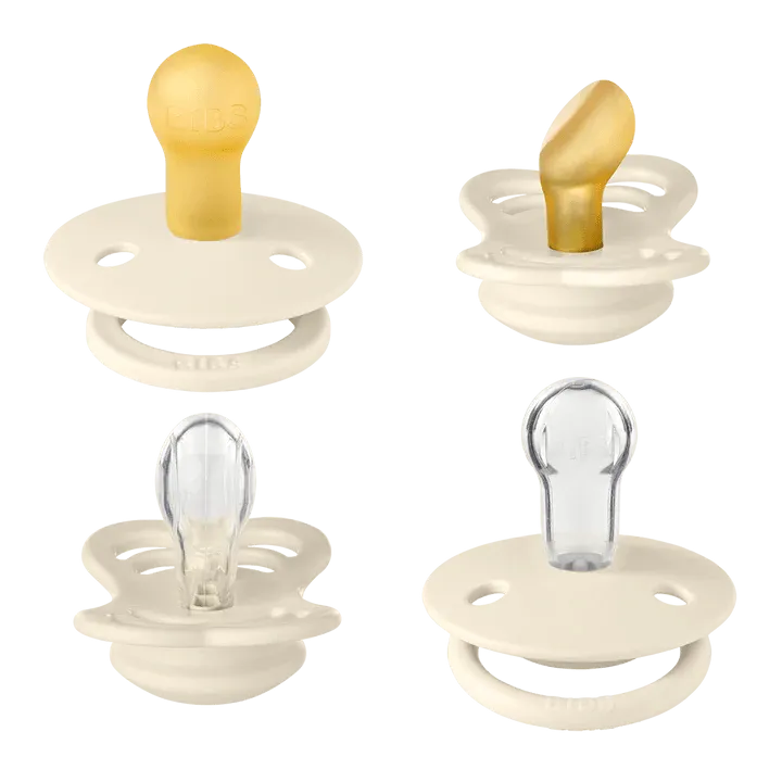 BIBS Try-It Collection Pacifiers (Size 1) - Ivory