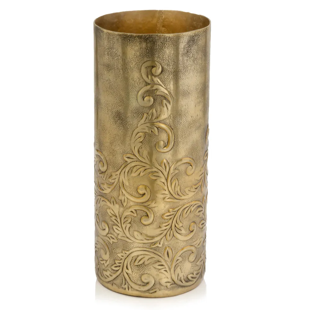 Cachemir SM Ant.Gold Cylinder Vase