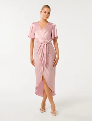 Carolina Satin Midi Dress