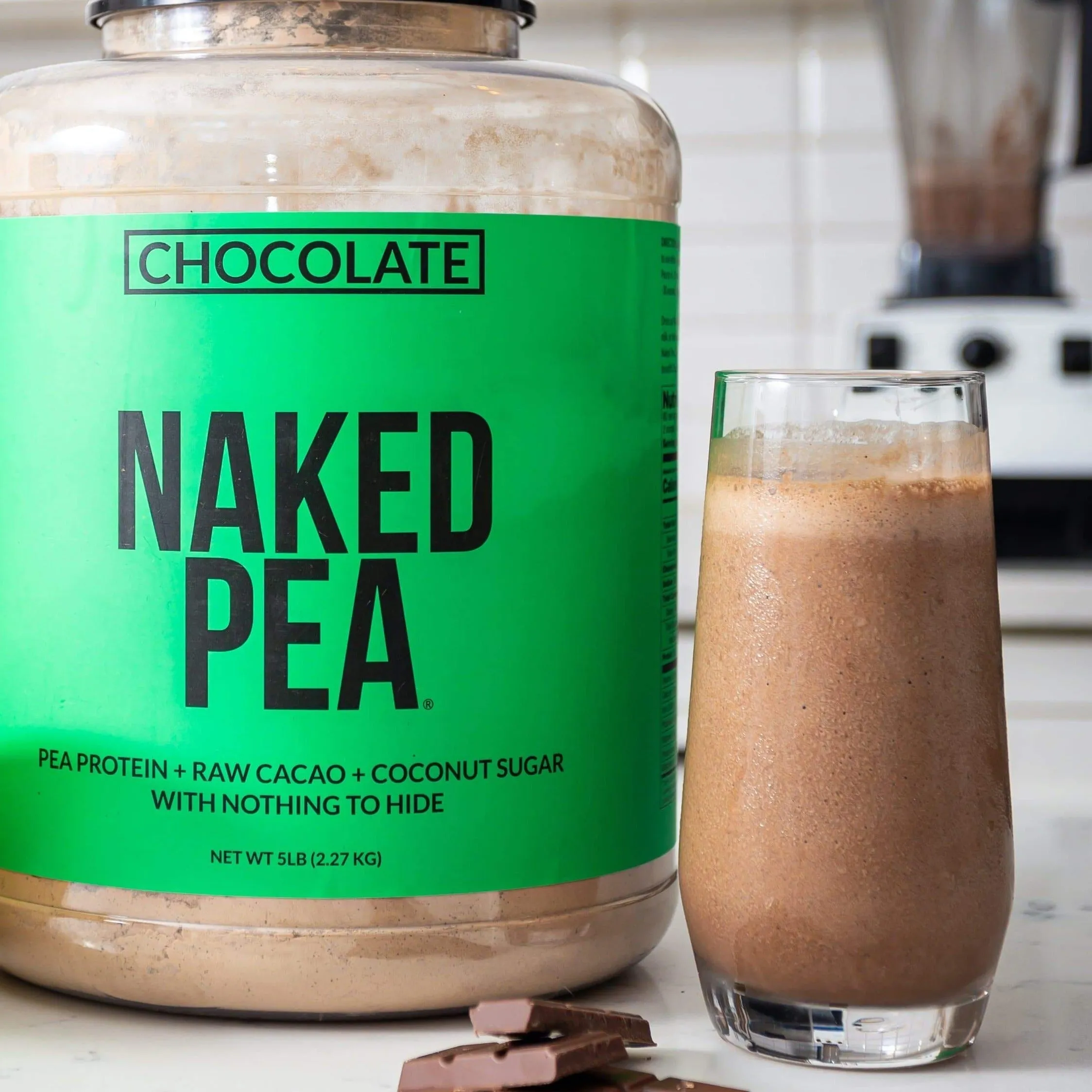 Chocolate Pea Protein Powder | Naked Chocolate Pea - 1LB