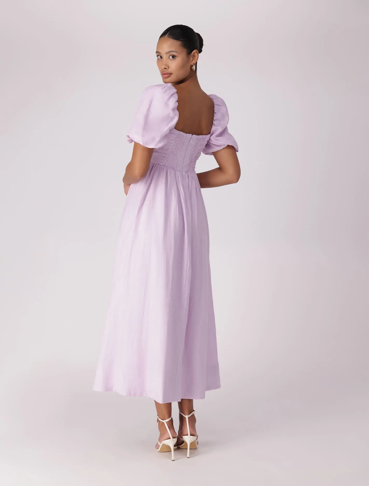 Destiny Ruched Bodice Midi Dress