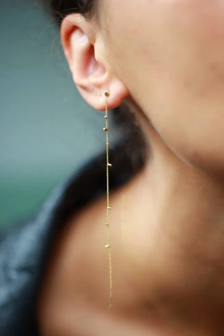 Gold Dust Single Strand Earrings