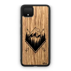 Google Pixel 6, 6Pro, 5A Wooden Case - Explore Design | Oak Wood |Lightweight, Hand Crafted, Carved Phone Case