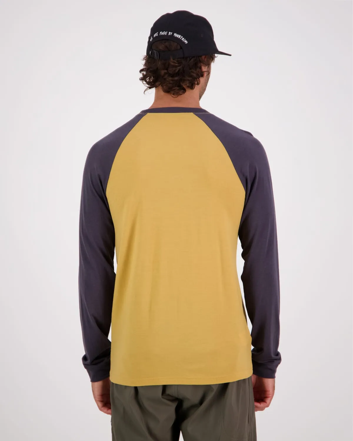 Icon Merino Raglan Long Sleeve - Shale / Honey