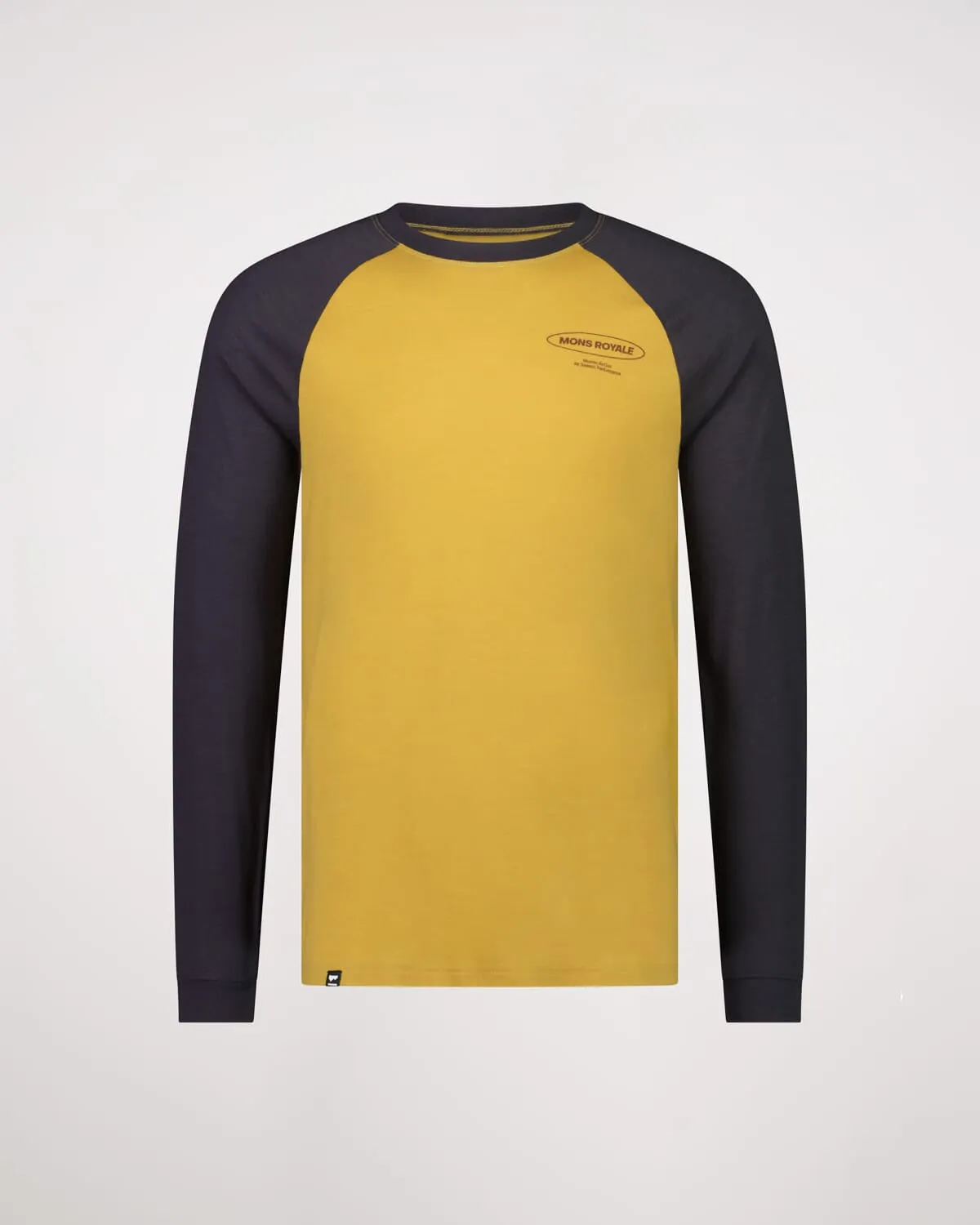 Icon Merino Raglan Long Sleeve - Shale / Honey