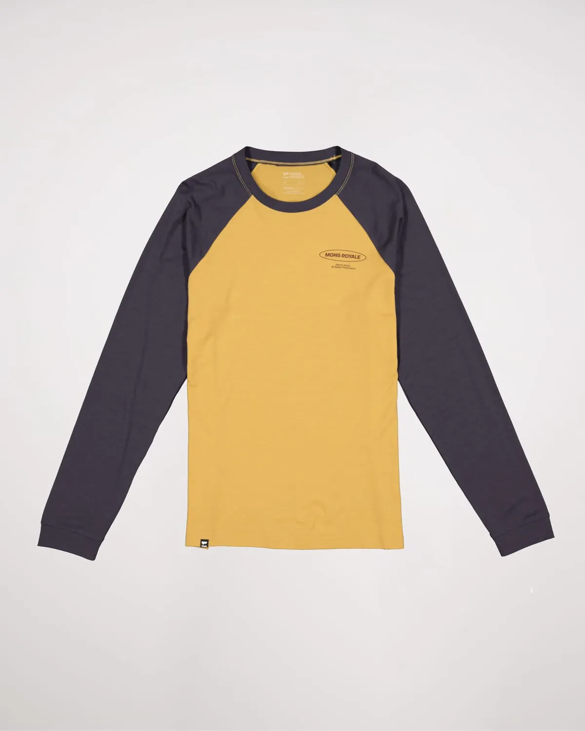 Icon Merino Raglan Long Sleeve - Shale / Honey