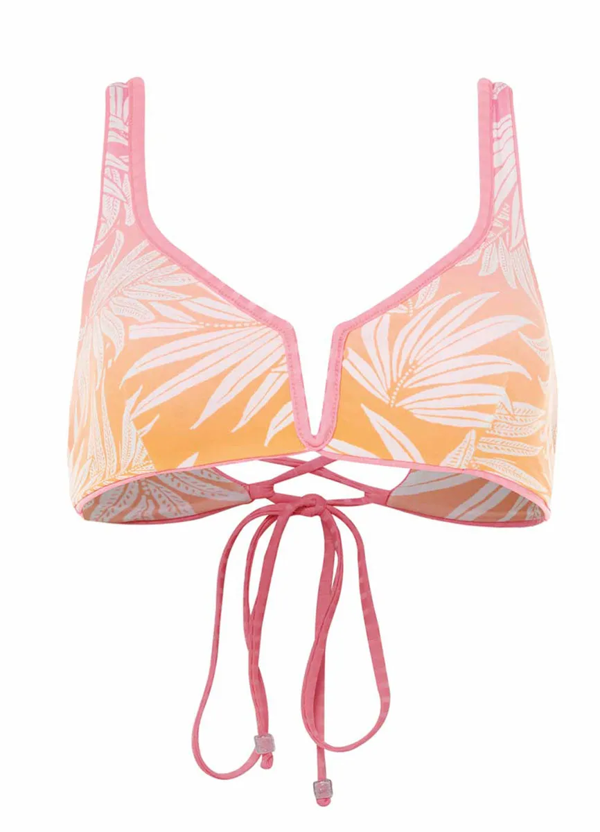 Maaji Sea Pink Victoria V Wire Bralette Bikini Top