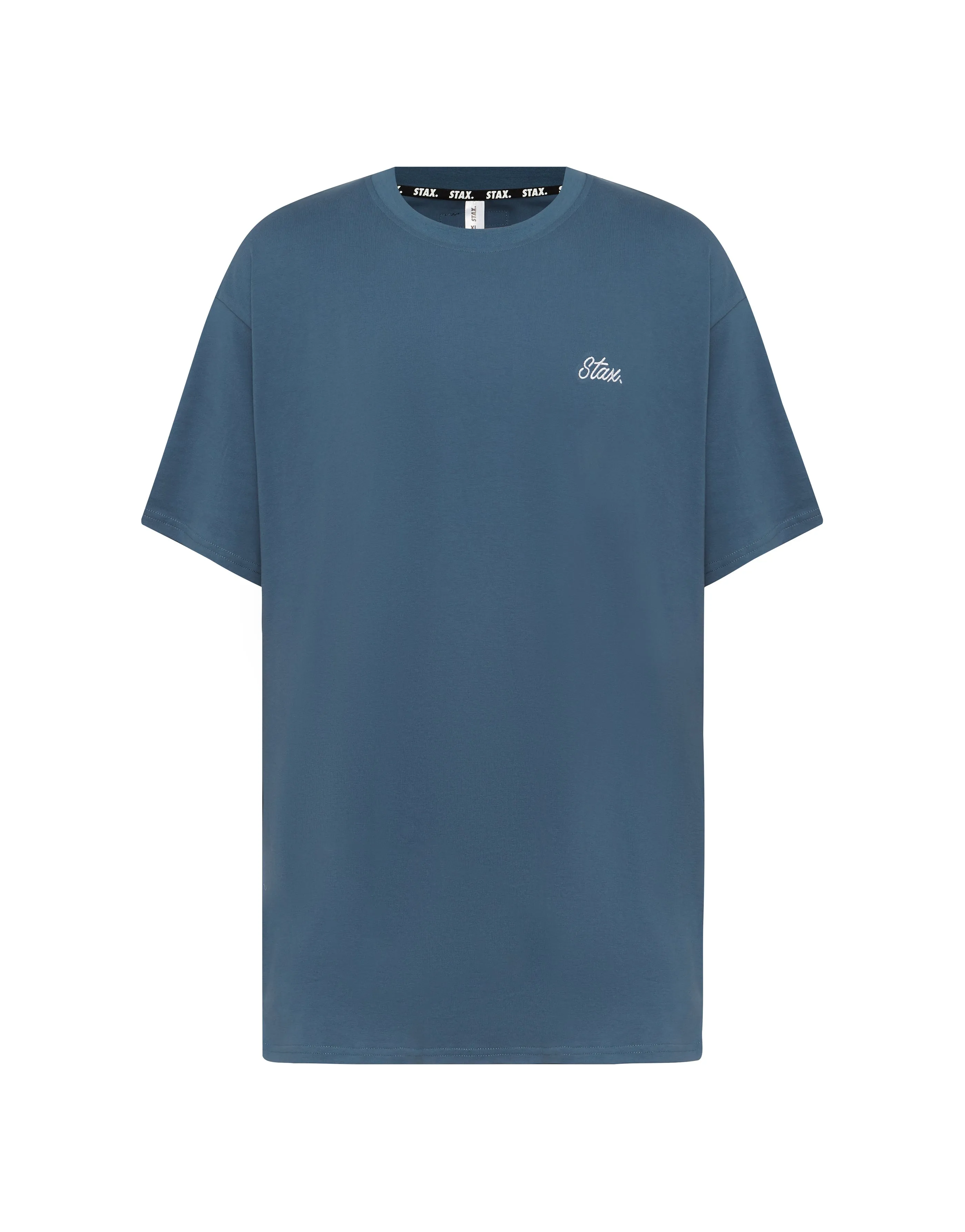 Mens Cursive Tee - Azure (Slate)