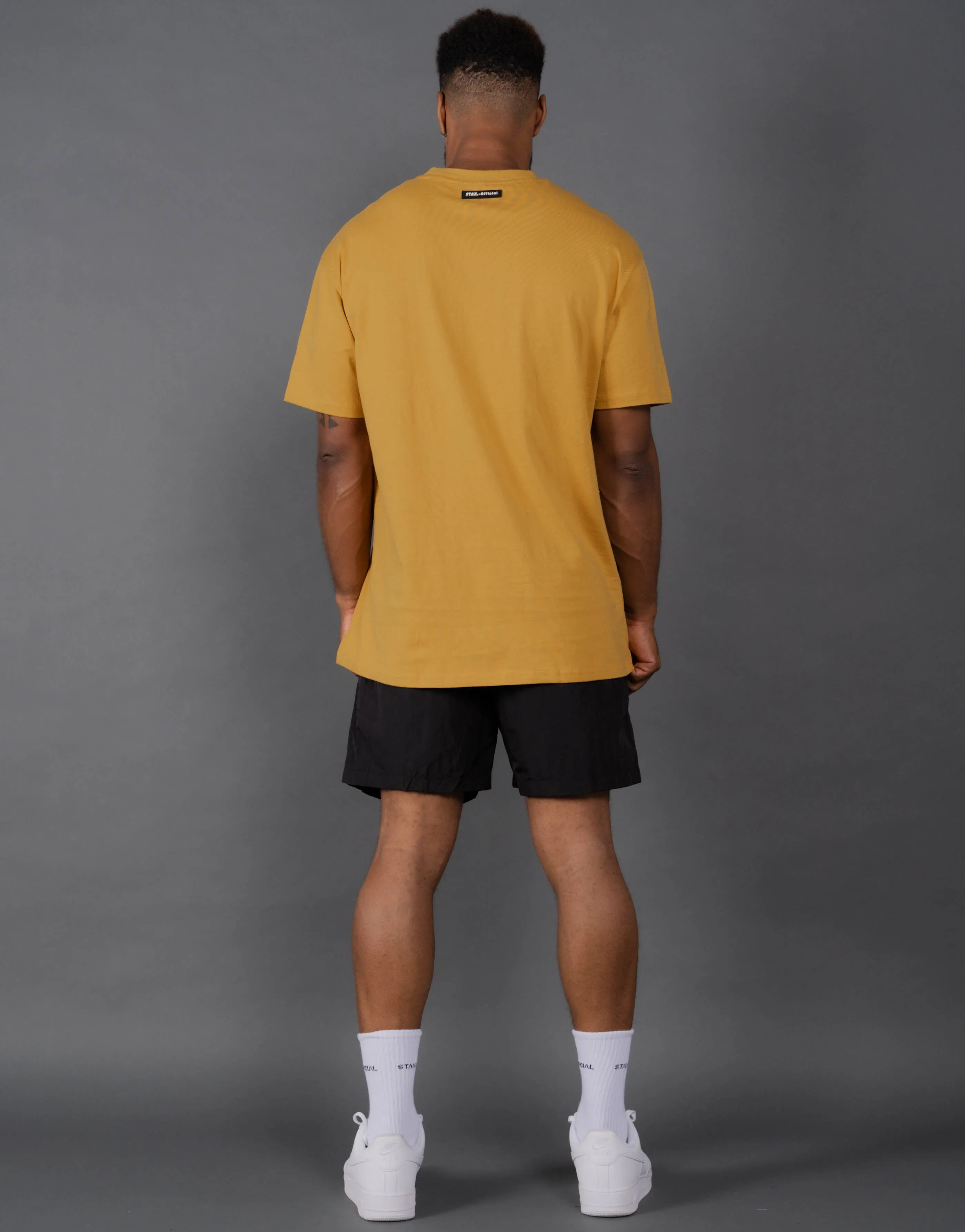 Mens Cursive Tee - Dune (Mustard)