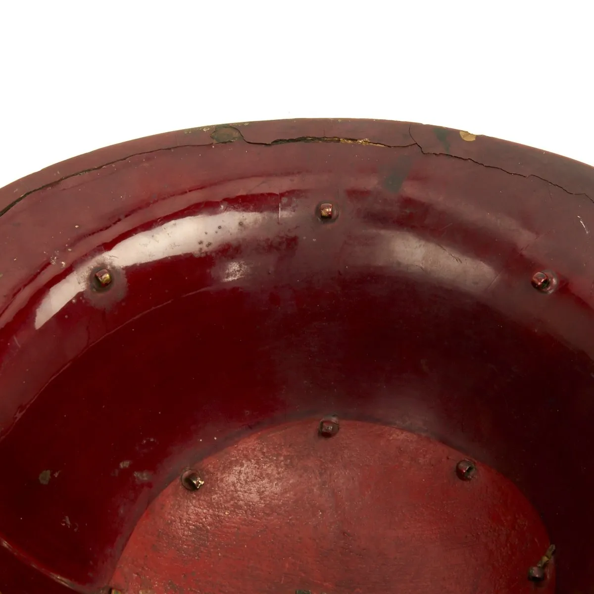 Original Japanese 19th Century Lacquered Jingasa Helmet with Sasaki Clan Crest and Tassel c.1850