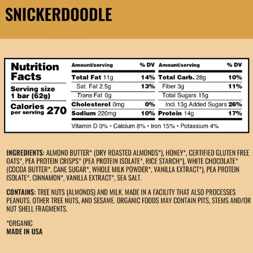 Snickerdoodle Protein Bars by Kate's Real Food