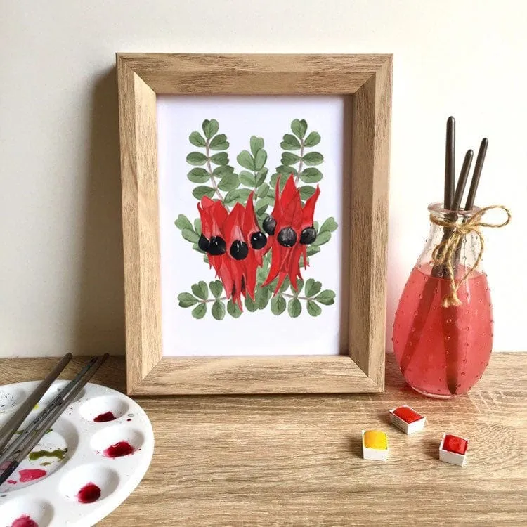 Sturts Desert Pea Art Print