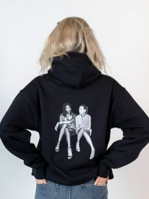 SUPERMODELS HOODIE (rygprint) - SORT