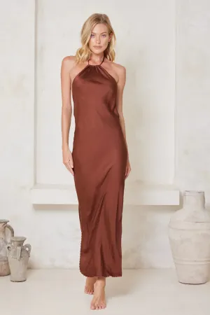 Tigerlily Santa Teresa Winnie Maxi Dress - Chocolate